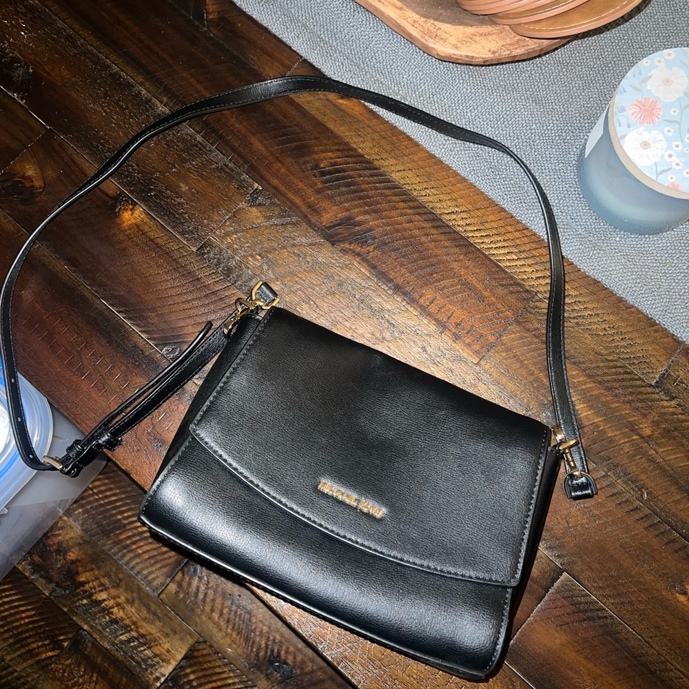 Michael Kors black leather crossbody